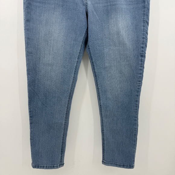 Democracy Jeans Women 14 Blue Light Wash Denim Stretch Ab Technology Skinny - Picture 4 of 15